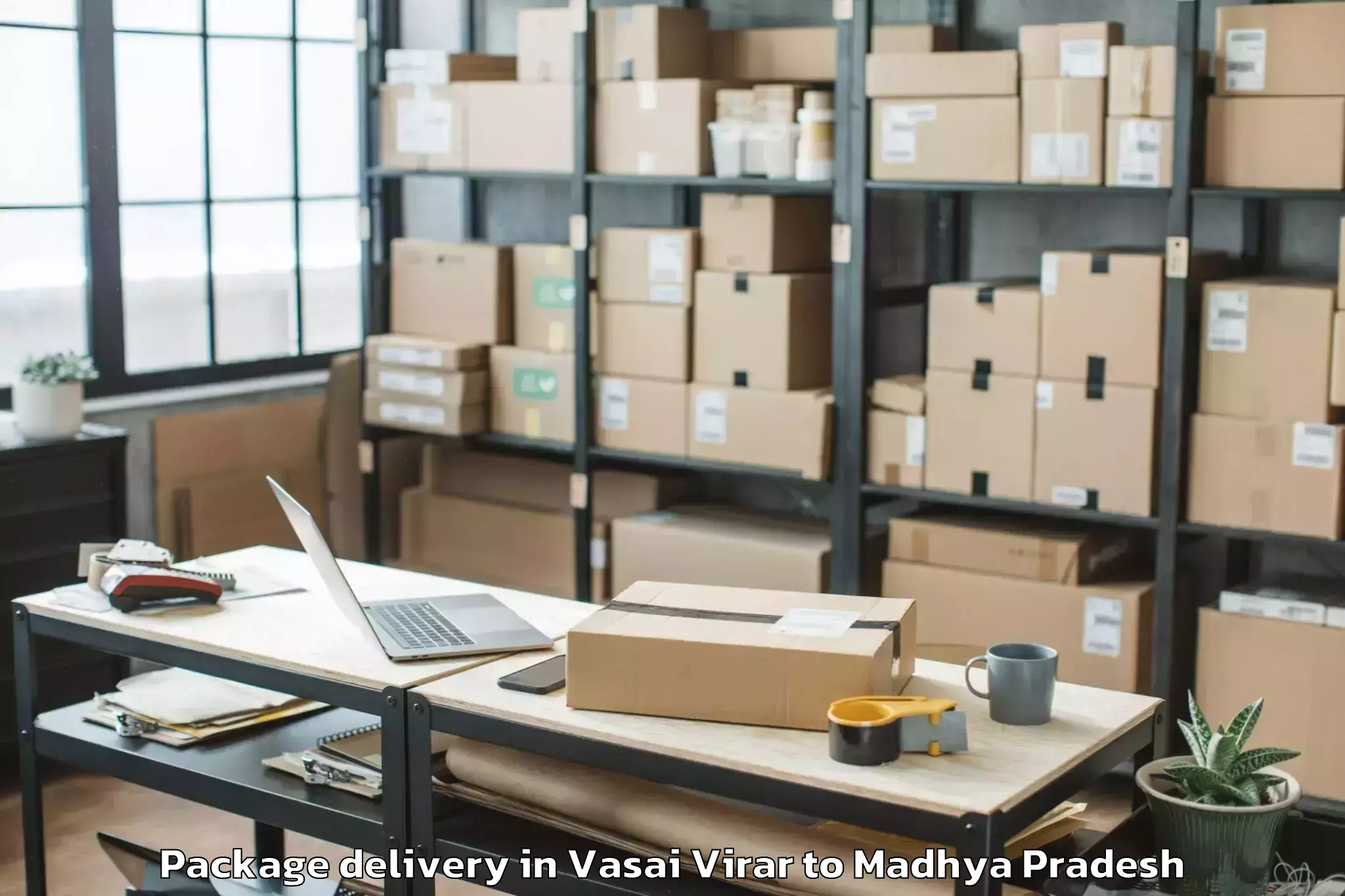 Easy Vasai Virar to Saugor Package Delivery Booking